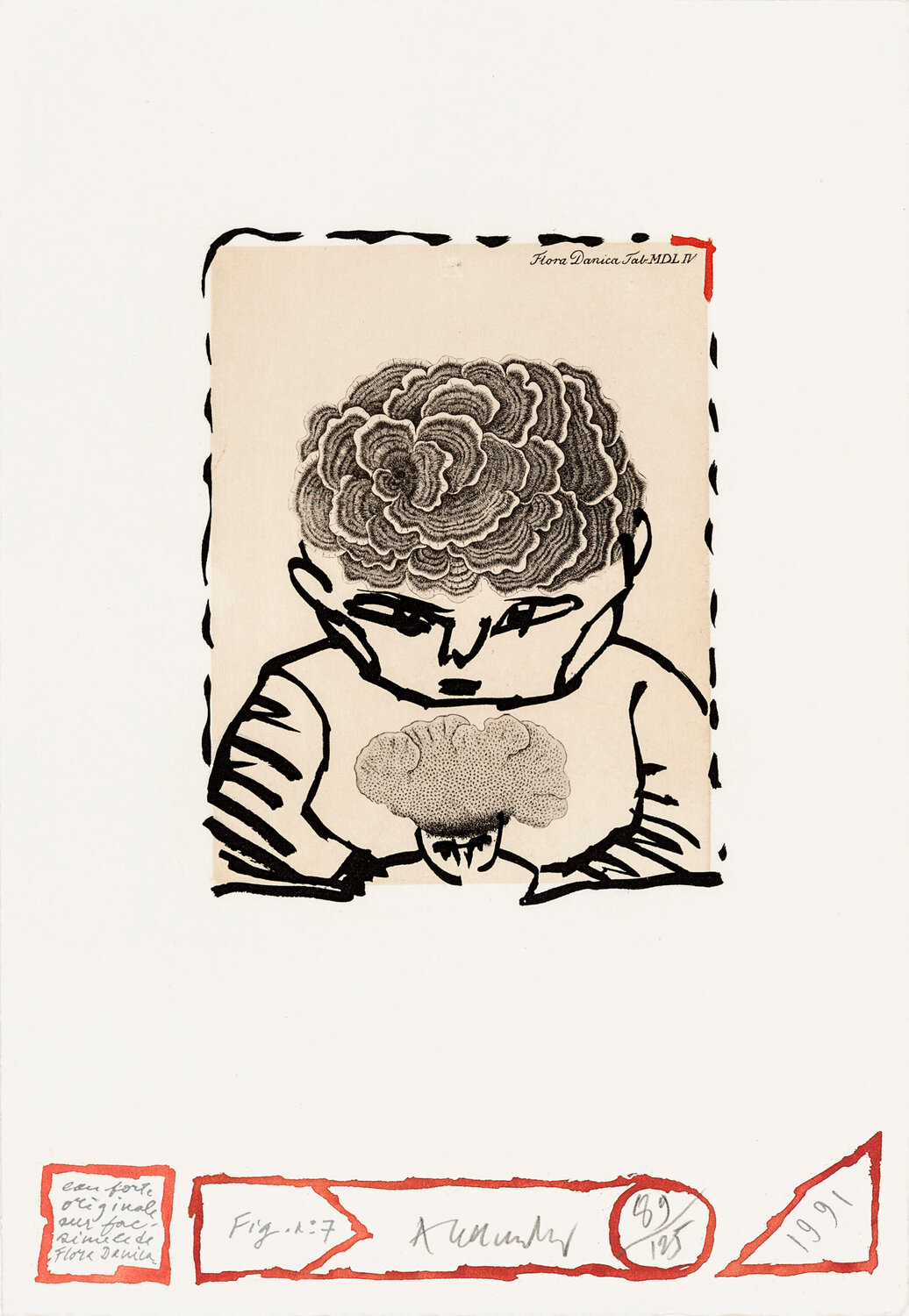 Flore danoise 07 – L’enfant sourcier Pierre Alechinsky Druck zu verkaufen