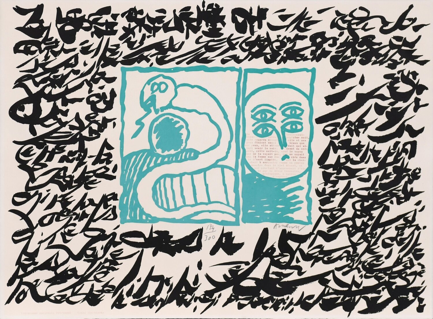 Linolog II Pierre Alechinsky Stampa in vendita