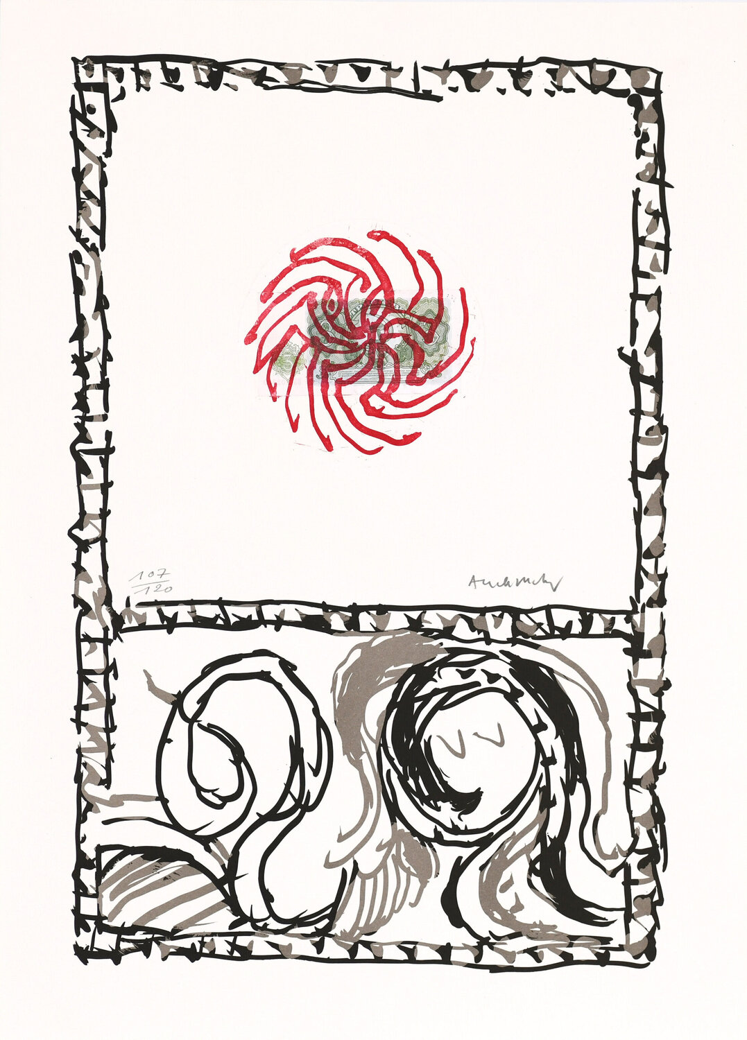 Serpent 01 Pierre Alechinsky Afdruk te koop