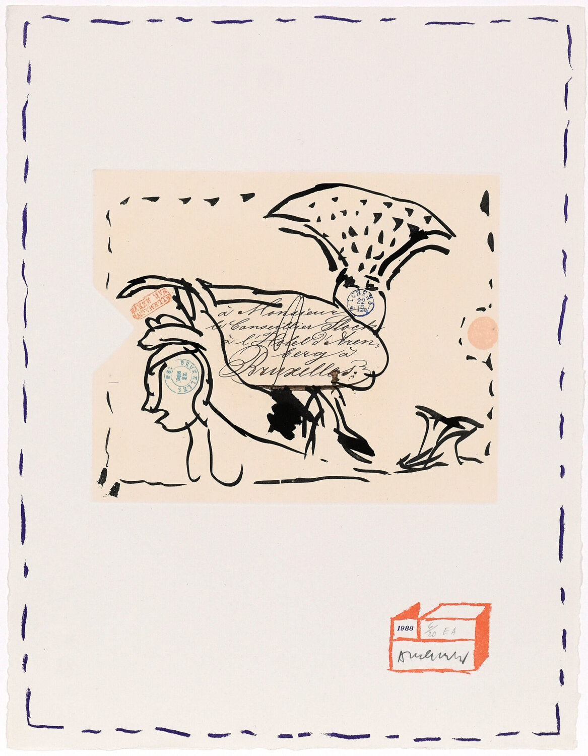 Chaque matin 01 Pierre Alechinsky Afdruk te koop