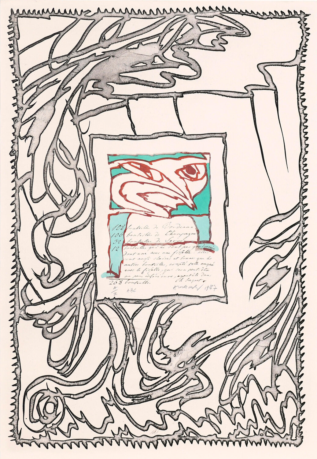 ABC de correspondence 03 Pierre Alechinsky Stampa in vendita