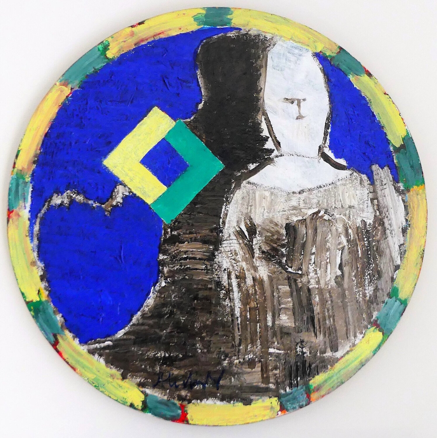 Clown blanc Pierre Alechinsky Dipinto originale in vendita