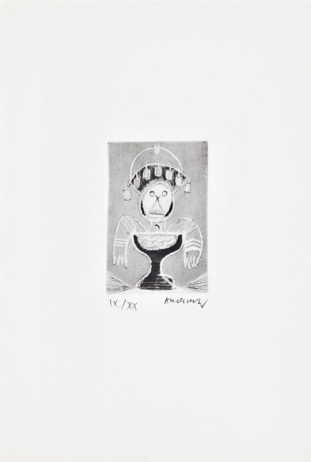 Les métiers 06: Le coiffeur Pierre Alechinsky Druck zu verkaufen