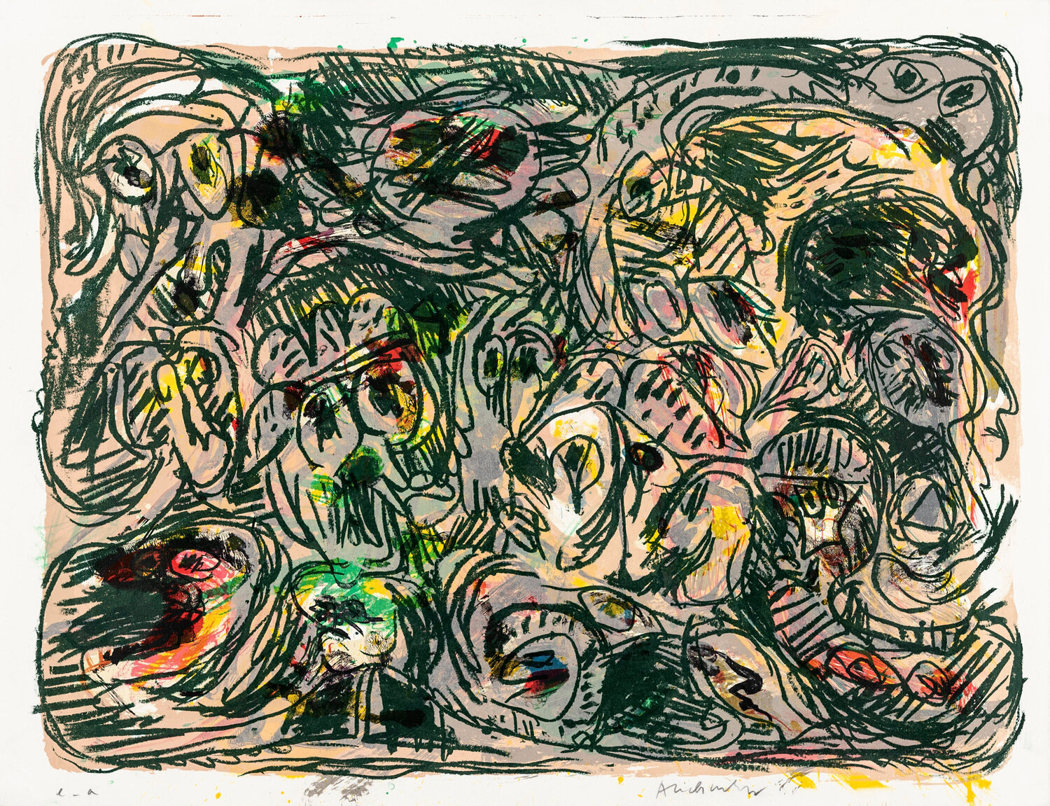 Plan d'ensemble Pierre Alechinsky Impresión en venta