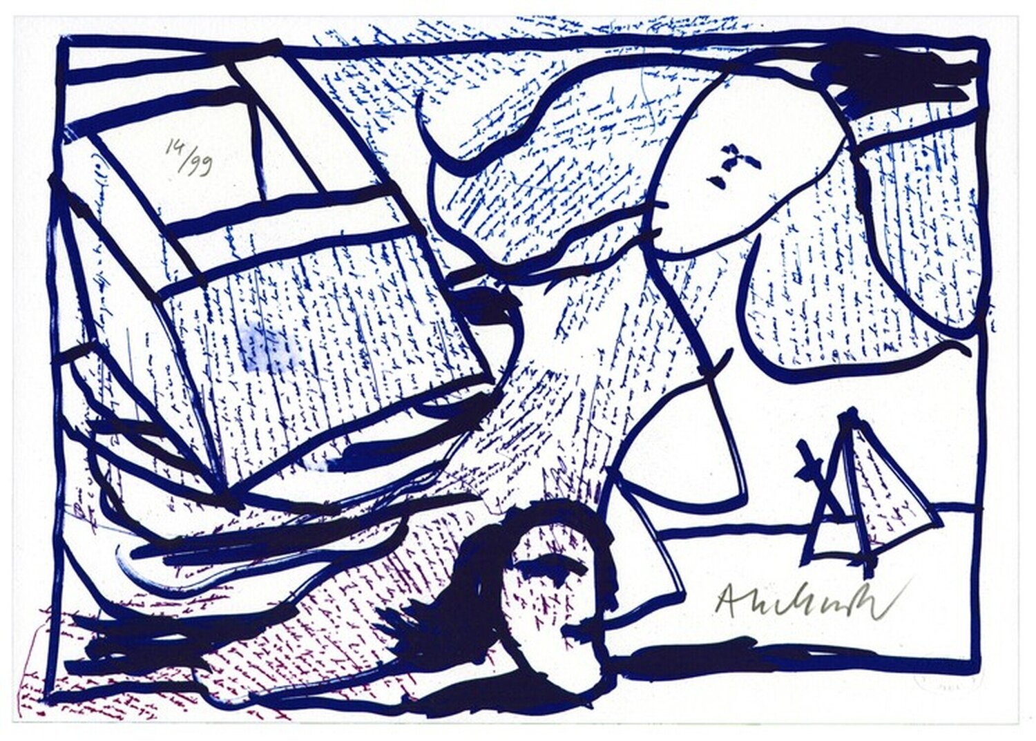 Pointes et Feutres 8 Pierre Alechinsky Druck zu verkaufen