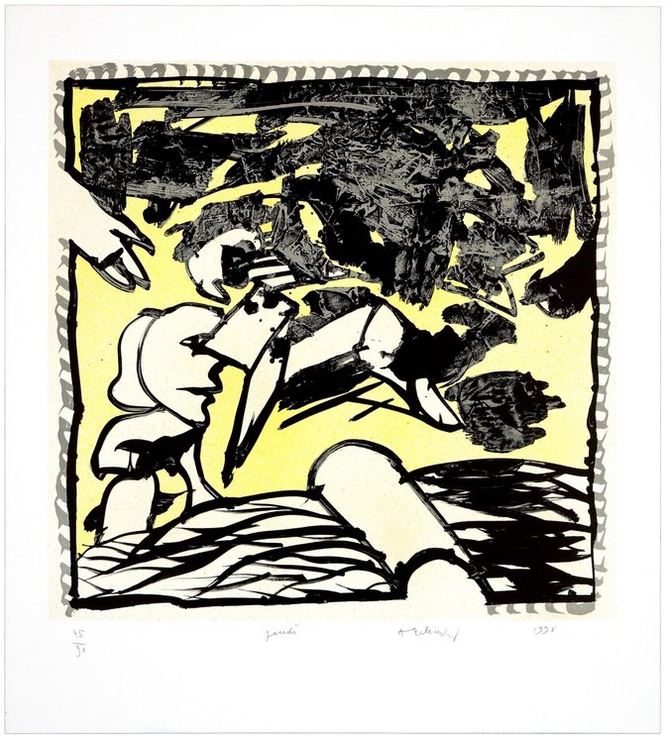 Une bonne semaine, Jeudi Pierre Alechinsky Druck zu verkaufen
