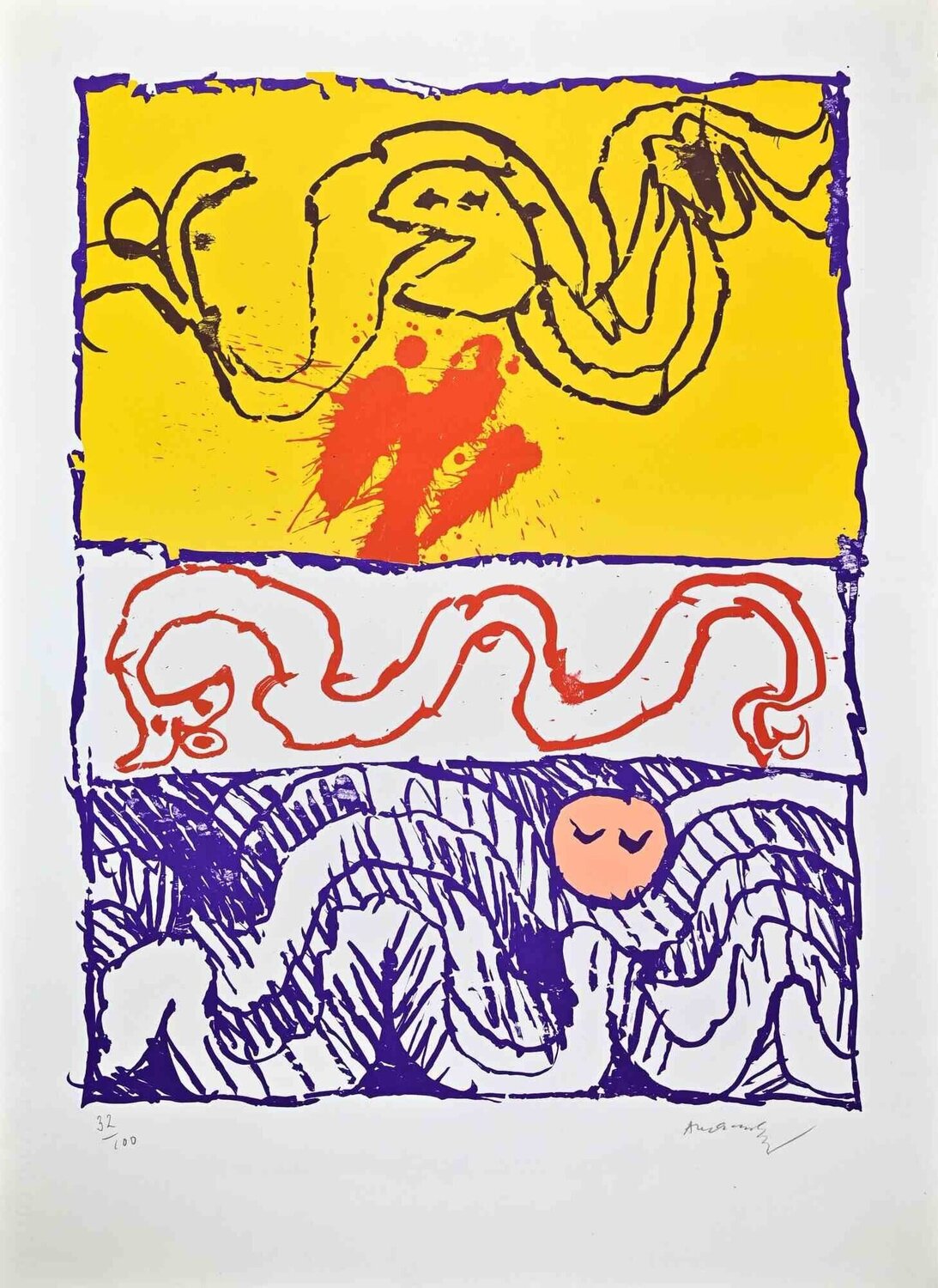 Composition Pierre Alechinsky Édition à vendre