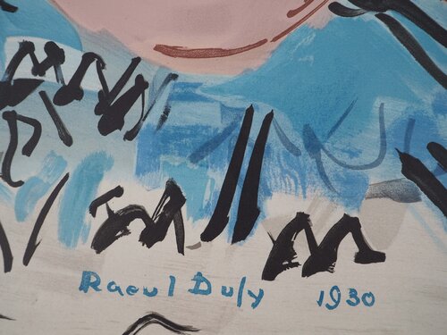 Nu sur un fond bleu by Raoul Dufy, 인쇄 for Sale on Singulart