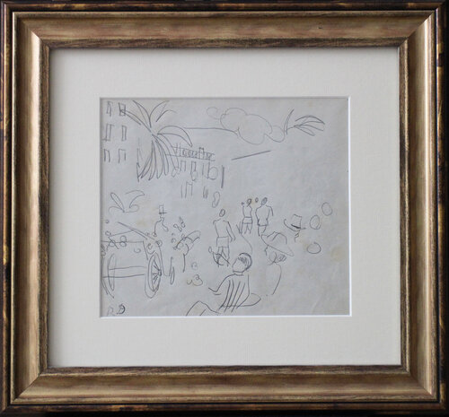Carnaval  à Nice, le défilé van Raoul Dufy, Werk op papier te koop op Singulart