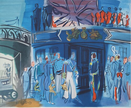 Réception d'un amiral anglais sur un bateau français by Raoul Dufy, 인쇄 for Sale on Singulart
