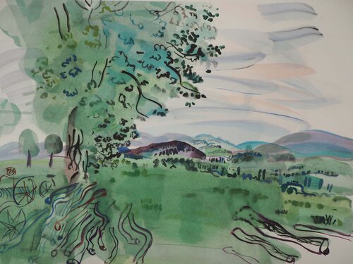 Vue de l’arbre sur les plaines by Raoul Dufy, 인쇄 for Sale on Singulart