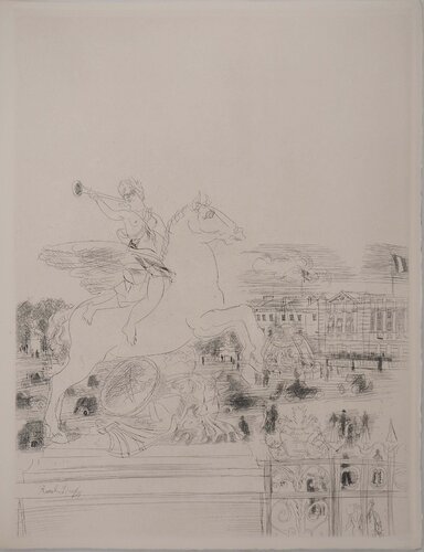 Mes Champs Elysées, Gravure originale signée par Raoul Dufy, Édition en vente sur Singulart