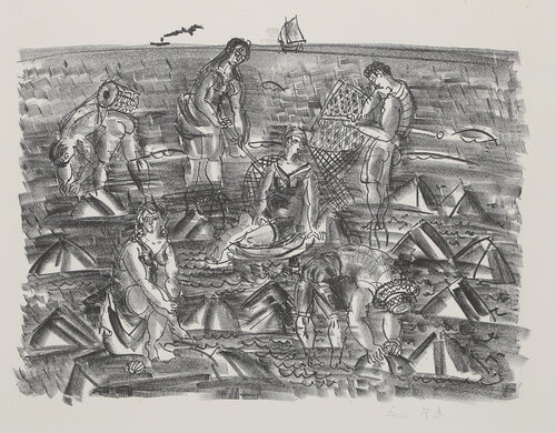 Pêcheurs de crevettes von Raoul Dufy, Druck kaufen auf Singulart