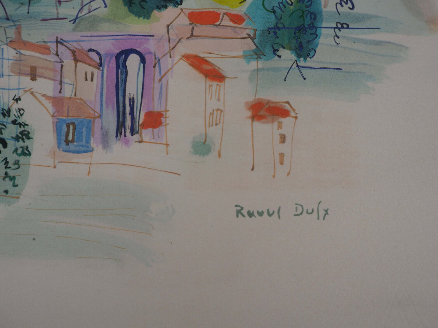 Provence, le village de montagne Raoul Dufy Druck zu verkaufen