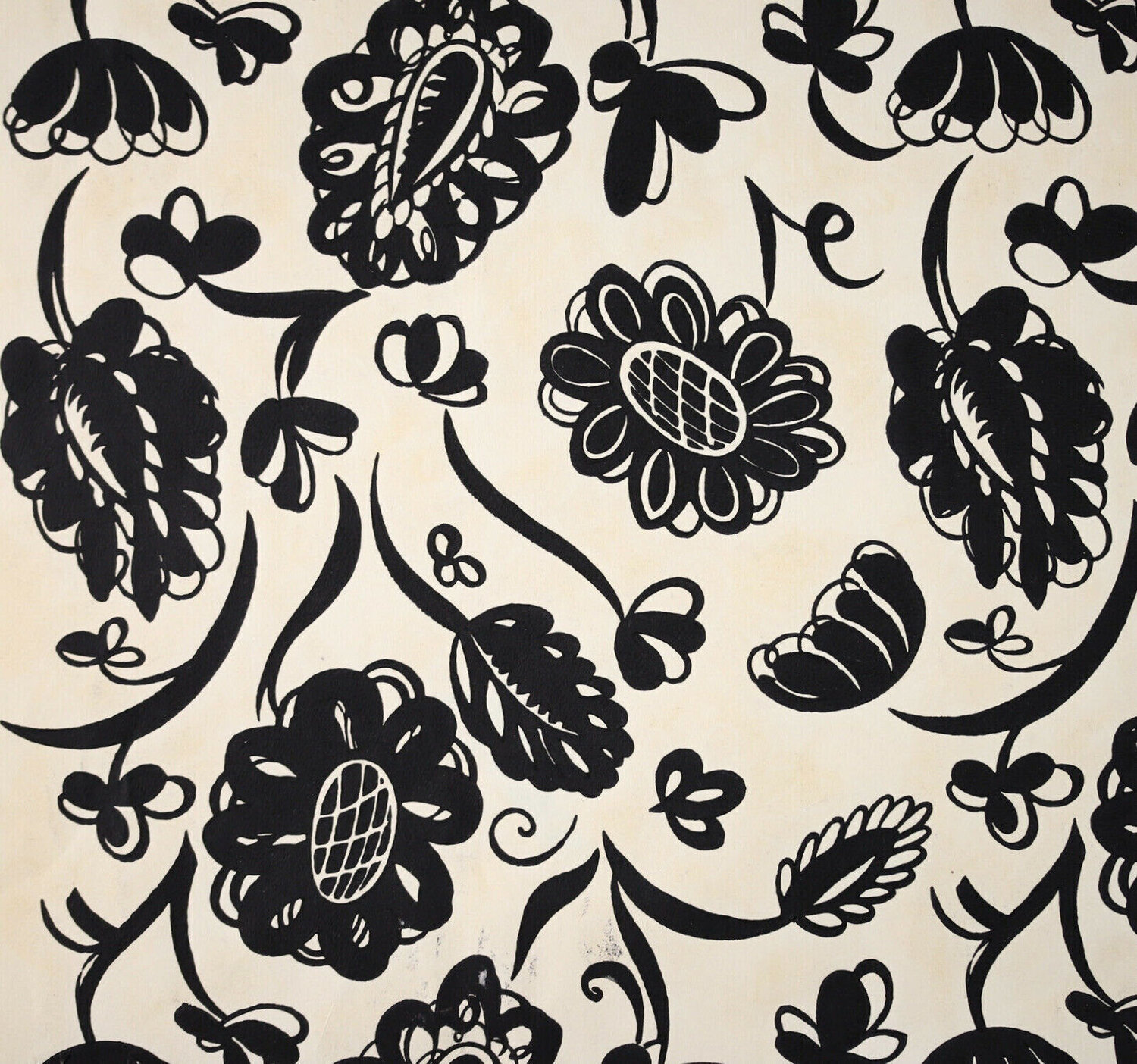 Untitled (Flowers Design for Bianchini Ferier), Raoul Dufy Werk auf Papier zu verkaufen
