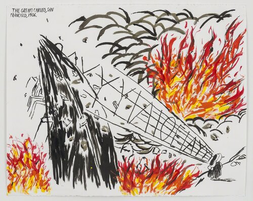 No Title (The great Caruso) by Raymond Pettibon, Work on Paper for Sale on Singulart