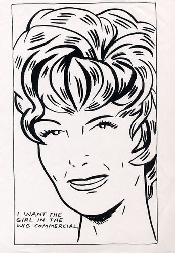 I Want To Be The Girl In The Wig Commercial by Raymond Pettibon, Print for Sale on Singulart