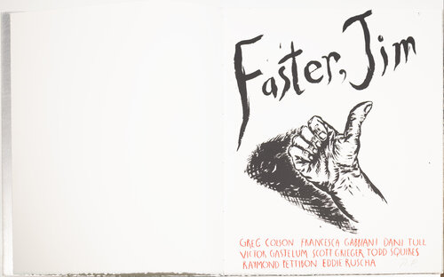 Faster, Jim by Raymond Pettibon, Print for Sale on Singulart