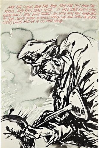 Untitled (And the snow...) by Raymond Pettibon, Work on Paper for Sale on Singulart