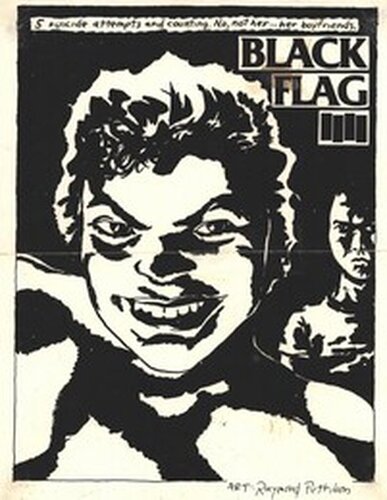 Raymond Pettibon Black Flag poster (Raymond Pettibon punk) de Raymond Pettibon, Obra en papel a la venta en Singulart