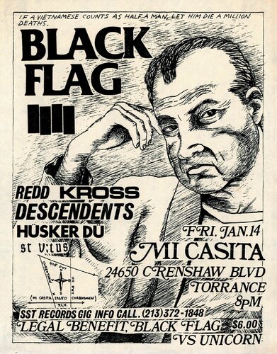 Raymond Pettibon Black Flag 1983 (Raymond Pettibon punk flyer) by Raymond Pettibon, Print for Sale on Singulart