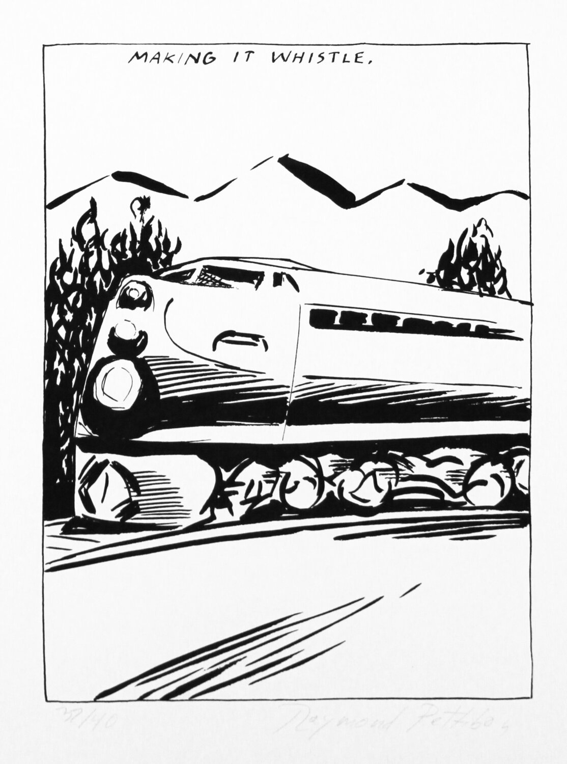 Untitled (Making it Whistle) Raymond Pettibon