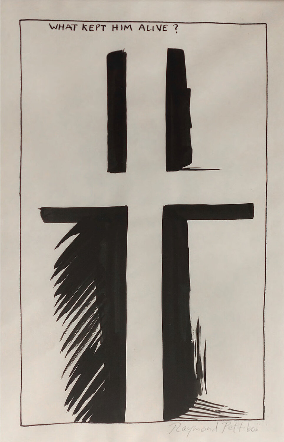 Untitled (What Kept Him) Raymond Pettibon