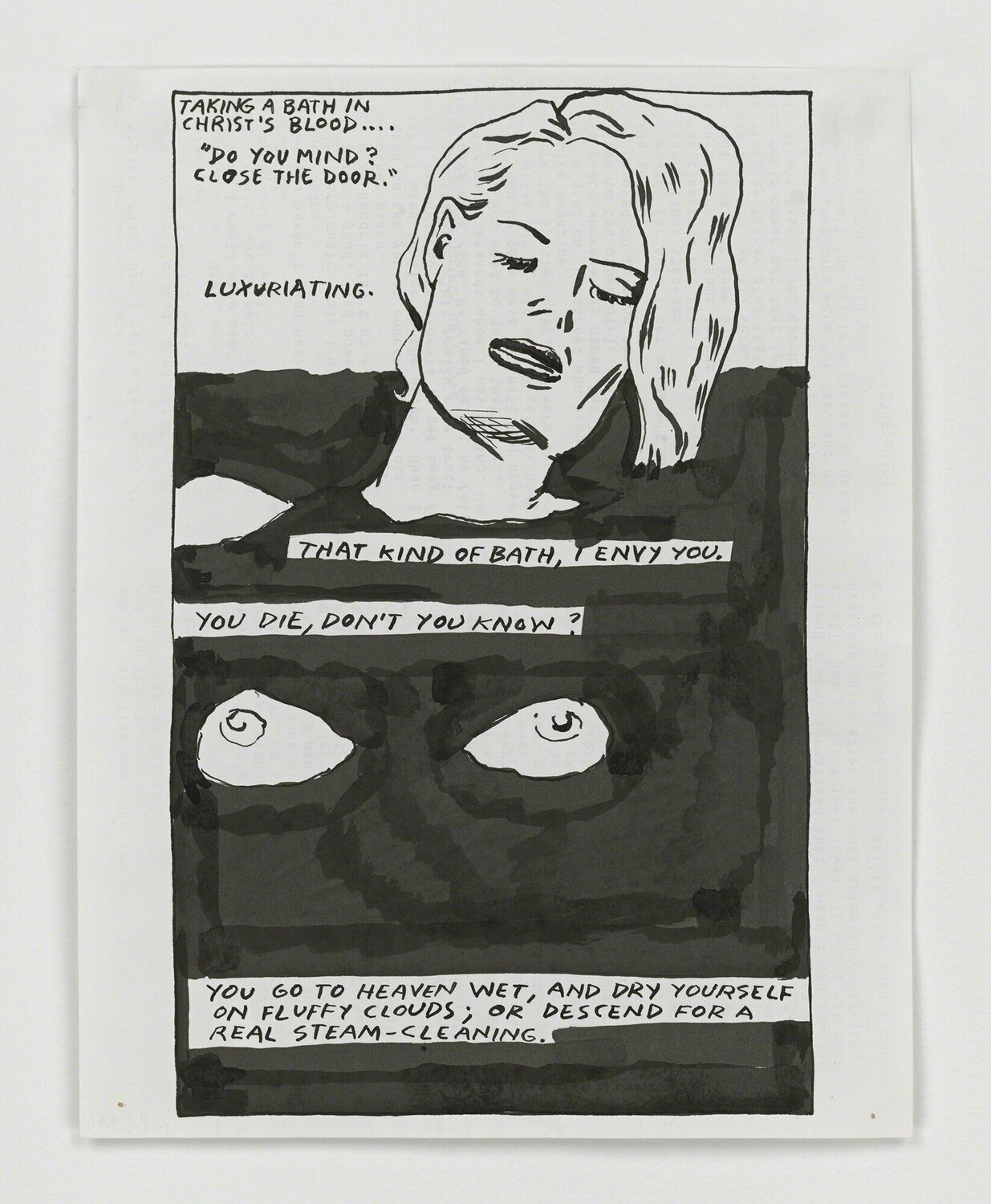 No Title (Taking a bath...) Raymond Pettibon