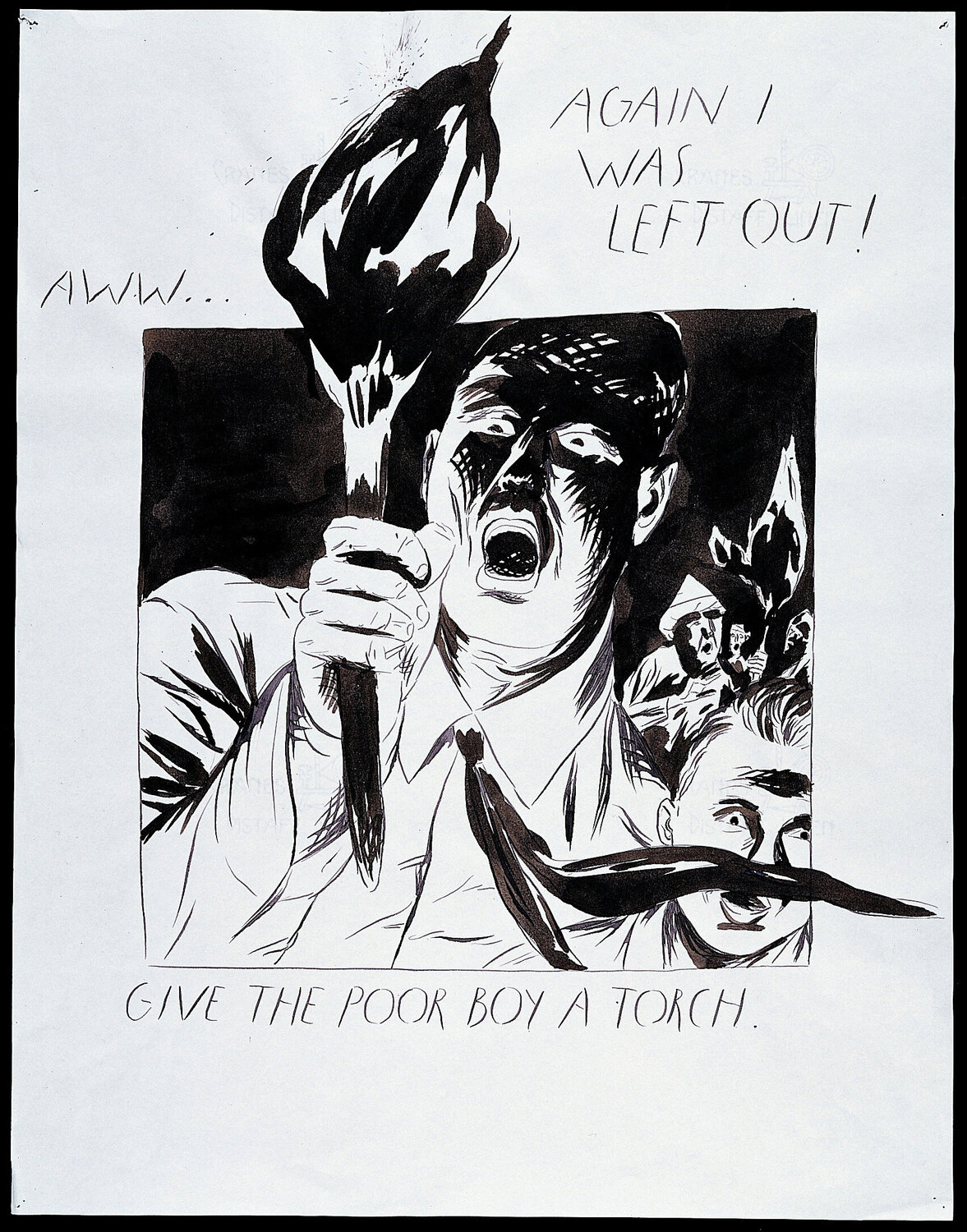 No Title (Awww... Again I was left out) Raymond Pettibon Werk auf Papier zu verkaufen