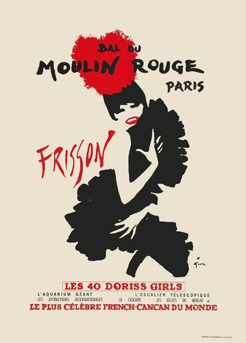 Moulin Rouge - Frisson - Les 40 Doriss Girls by René Gruau, Print for Sale on Singulart