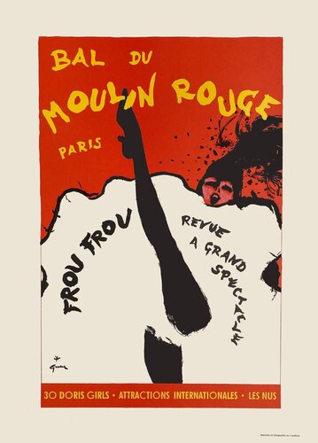 Moulin Rouge - Frou-Frou - Revue à grand spectacle by René Gruau, Print for Sale on Singulart