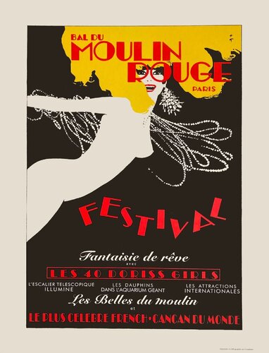 Moulin Rouge - Festival - Fantaisie de rêve by René Gruau, Print for Sale on Singulart