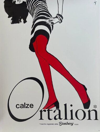 Calze Ortalion by René Gruau van René Gruau, Afdruk te koop op Singulart
