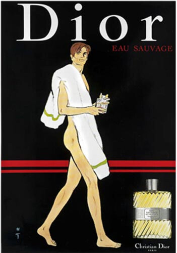Dior Eau Sauvage Perfume poster by René Gruau, Print for Sale on Singulart