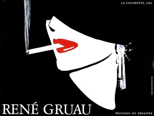Desastre La Cigarette by René Gruau, Print for Sale on Singulart