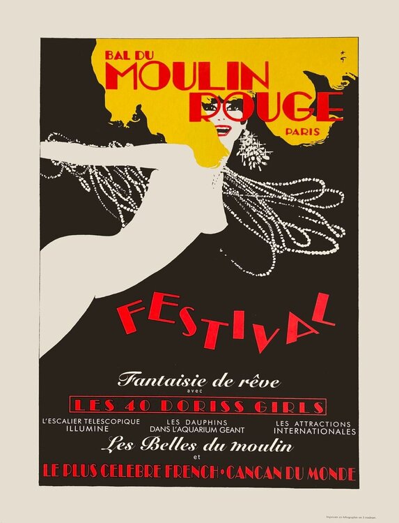 Moulin Rouge - Festival - Fantaisie de rêve René Gruau