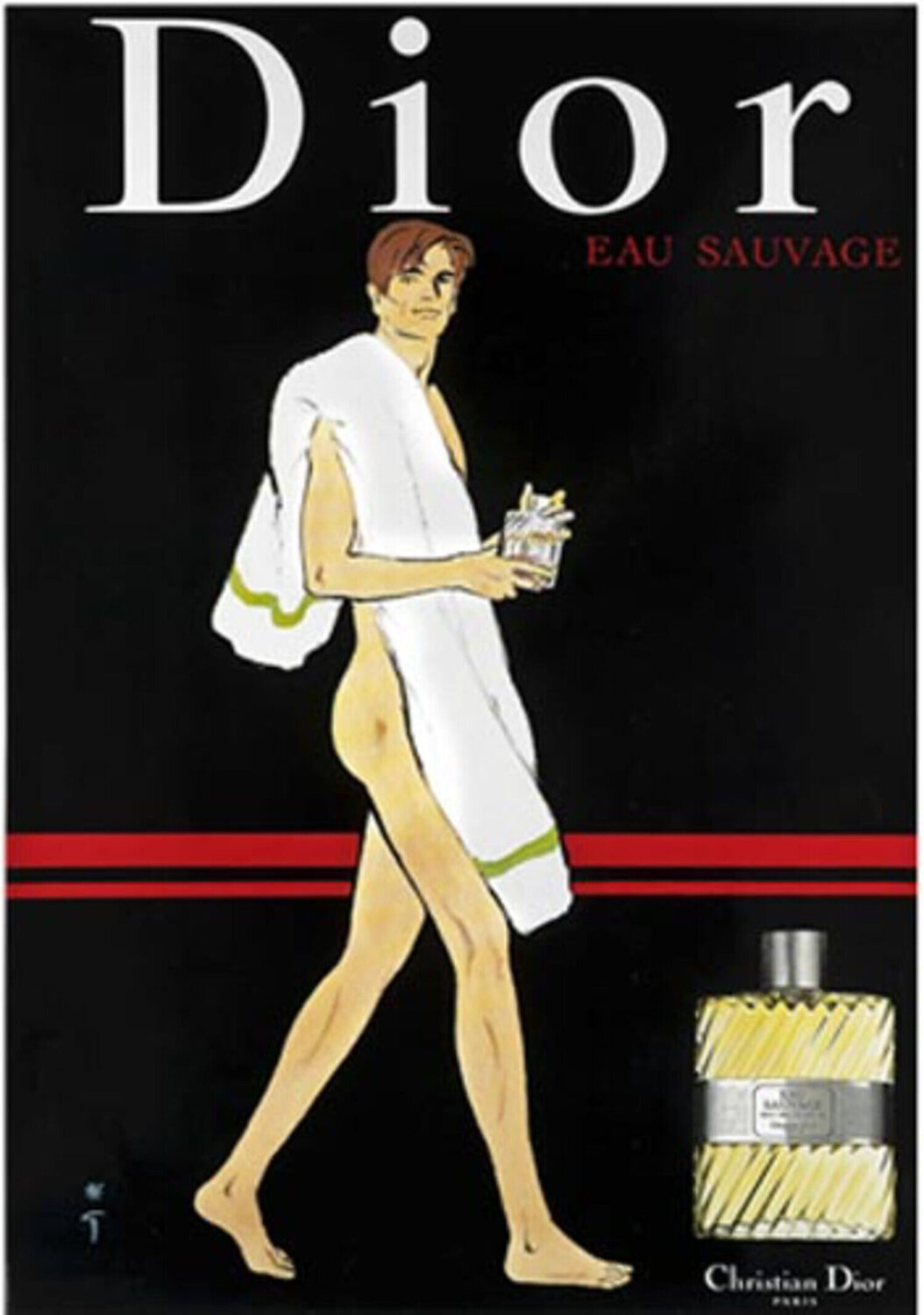 Dior Eau Sauvage Perfume poster René Gruau