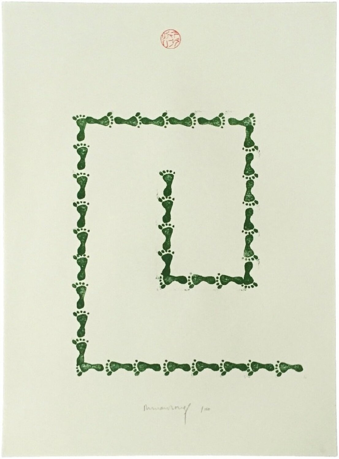 Untitled (from Artists Against Torture portfolio) Richard Long Druck zu verkaufen