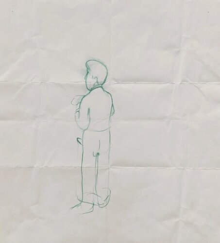 UNTITLED (DRAWING OF BOY WITH PANTS DOWN) par Richard Prince, Œuvre sur papier en vente sur Singulart