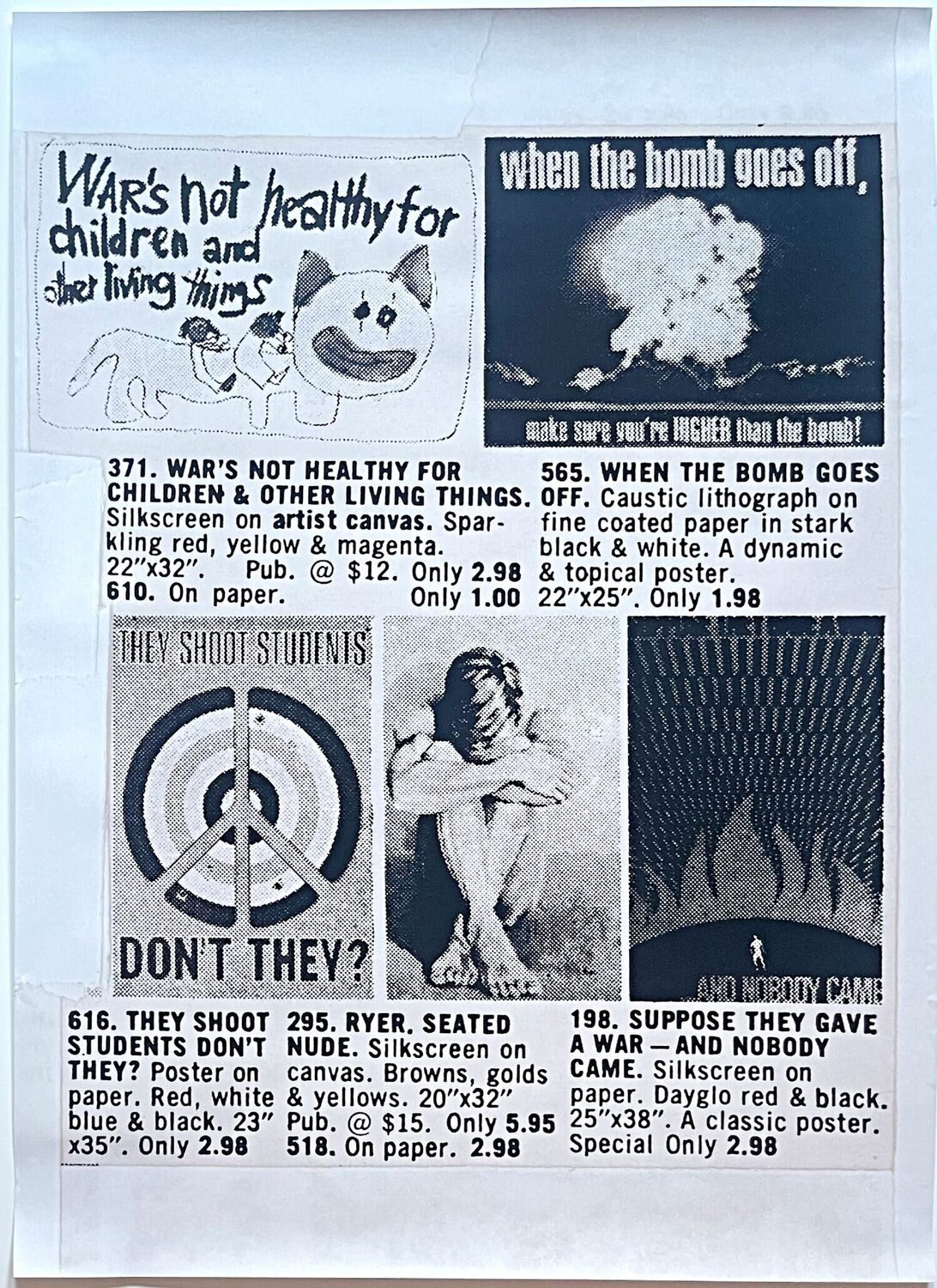 Richard Prince - Untitled Anti-War posters from Public Poster Program Richard Prince Druck zu verkaufen