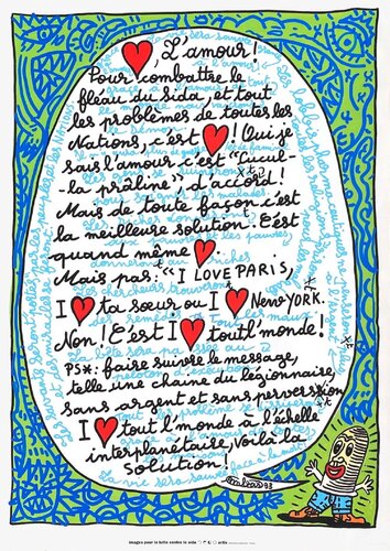L'amour (SIDA) by Robert Combas, 인쇄 for Sale on Singulart