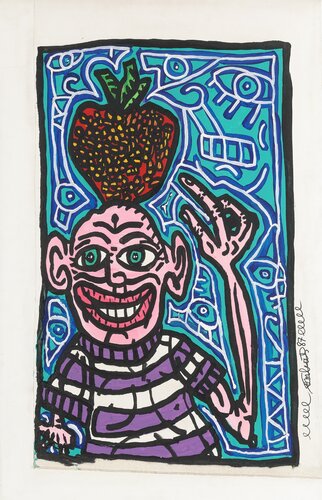 Robert's big strawberry von Robert Combas, Malerei kaufen auf Singulart