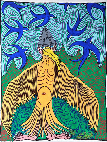 Icare Jean Paul, oiseau von Robert Combas, Malerei kaufen auf Singulart
