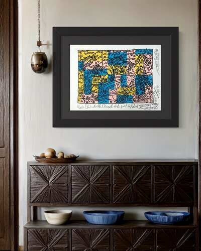 Bain dans l'étang de Thau van Robert Combas, Afdruk te koop op Singulart