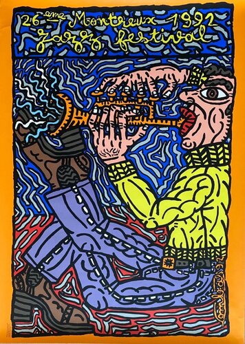 Montreux Jazz Festival by Robert Combas, 인쇄 for Sale on Singulart