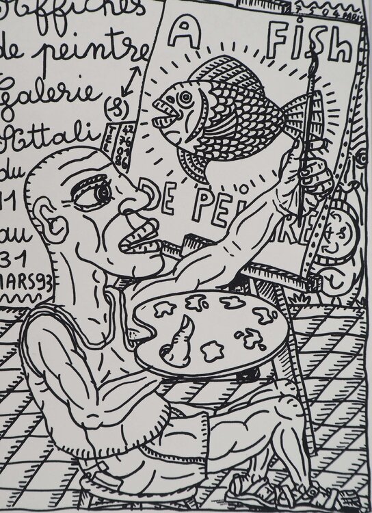 Le peintre et l'A-Fish ! Robert Combas