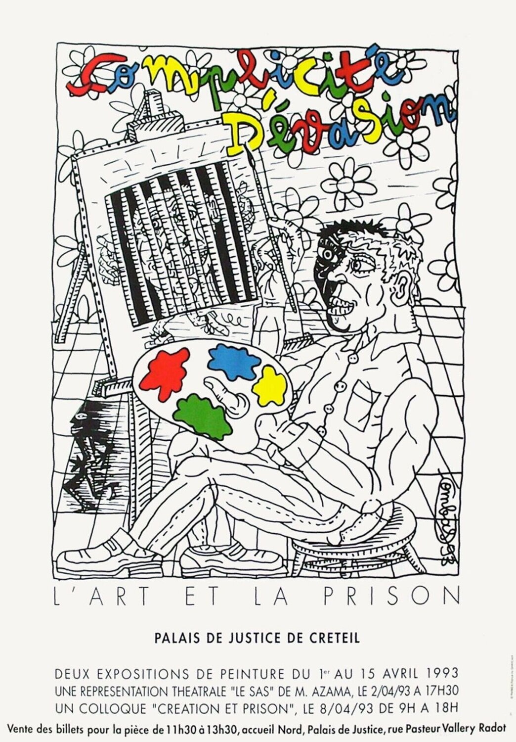 Expo 1993 - L'Art et la Prison Robert Combas Stampa in vendita
