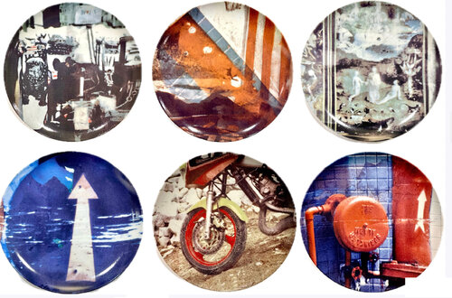 Guggenheim Retrospective Limited Edition Plates, Complete Suite (6) by Robert Rauschenberg, Print for Sale on Singulart