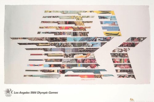 Robert Rauschenberg Hand-Signed 1984 Los Angeles Olympic Games Poster par Robert Rauschenberg, Édition en vente sur Singulart