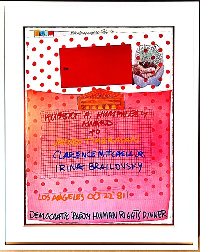 Robert Rauschenberg - Hubert H. Humphrey Human Rights Award Deluxe VIP edition van Robert Rauschenberg, Afdruk te koop op Singulart